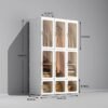 Portable Wardrobe Closet Organizer Large Capacity 20 Deep Plastic Armoire with Magnetic Doors