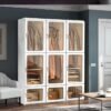 Portable Wardrobe Closet Organizer Large Capacity 20 Deep Plastic Armoire with Magnetic Doors