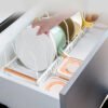 H8ce01fe5b09e4f1a8e402ca5f34b2ce2J Expandable Pan and Lid Organizer Rack